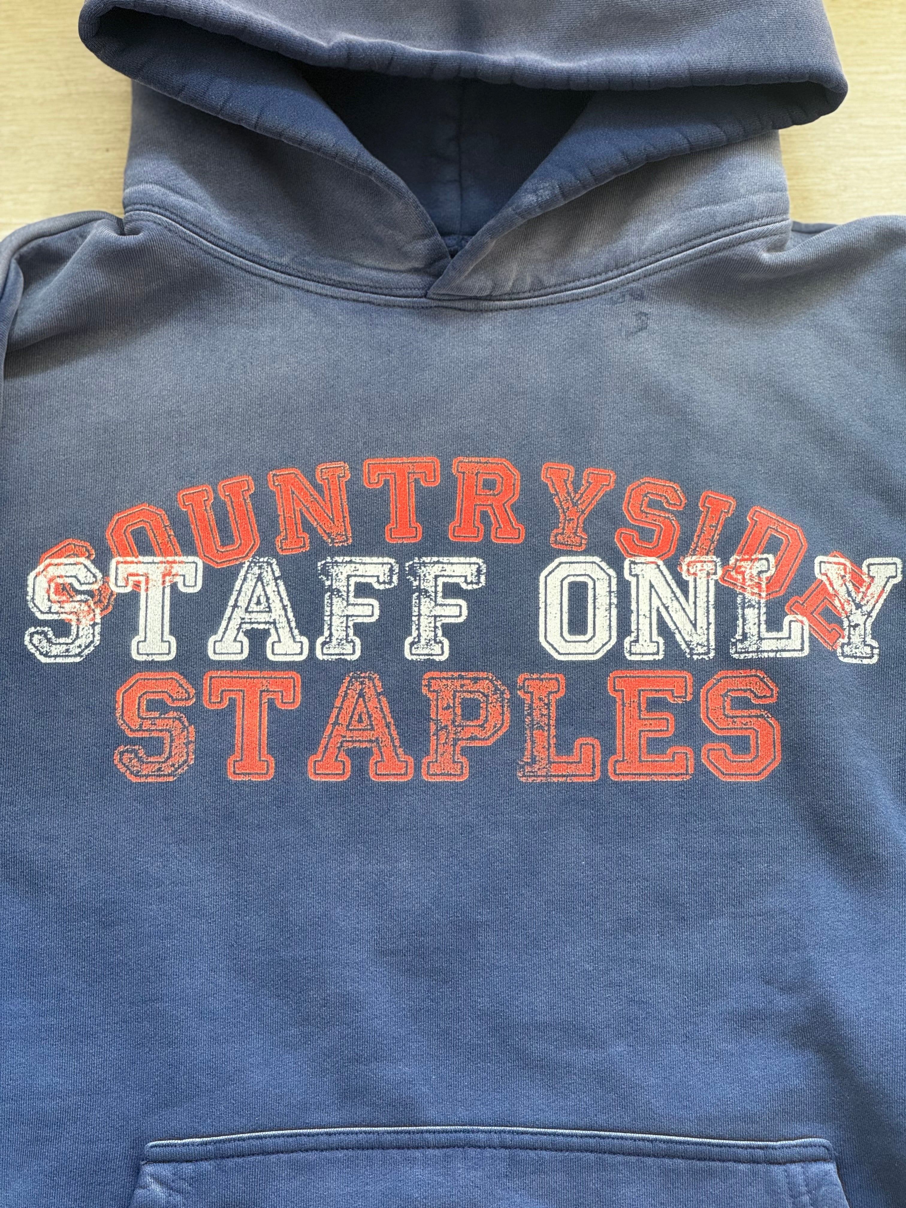 Faded Blue Staff Only Hoodie