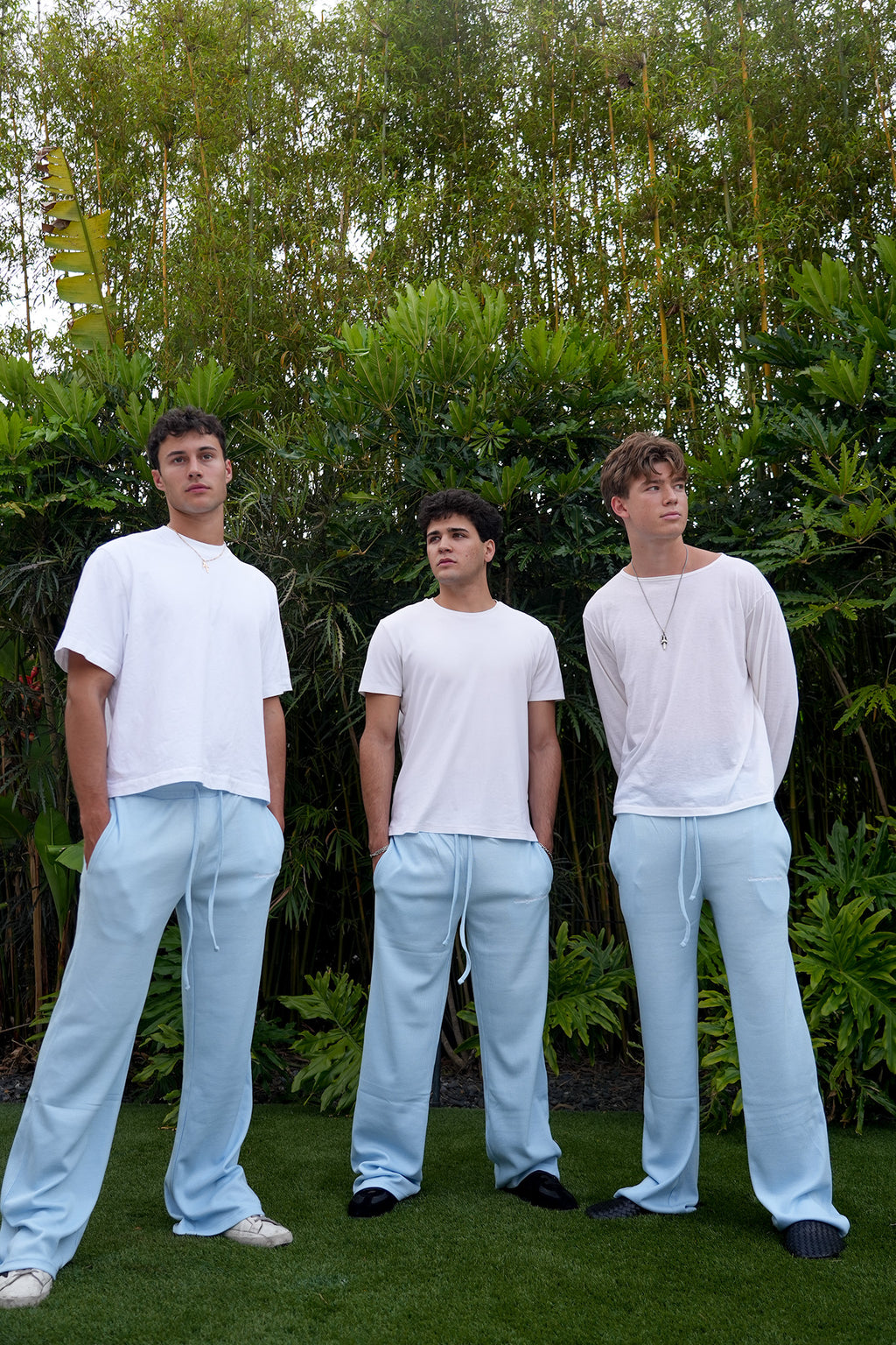 Countryside Staples Baby Blue Waffle Knit Lounge Sweats