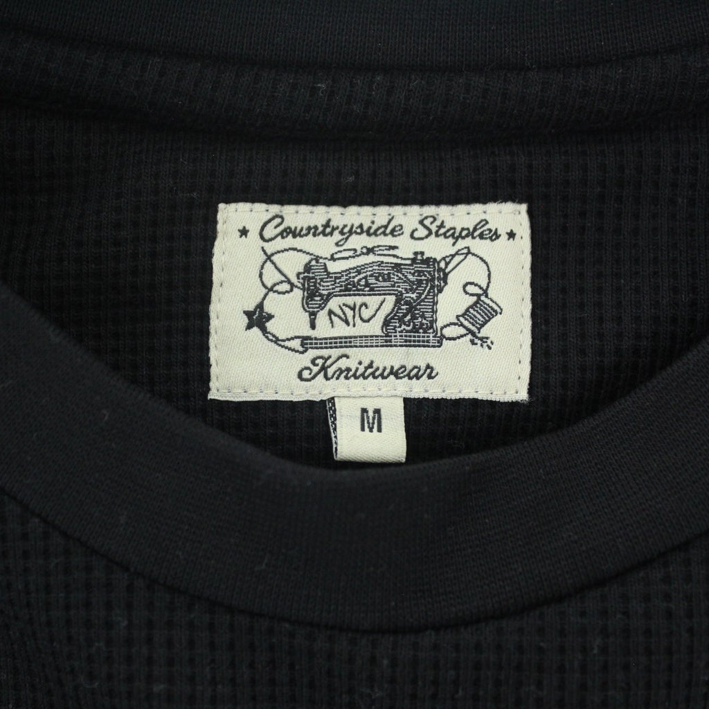 Black Waffle Knit Lounge Sweats