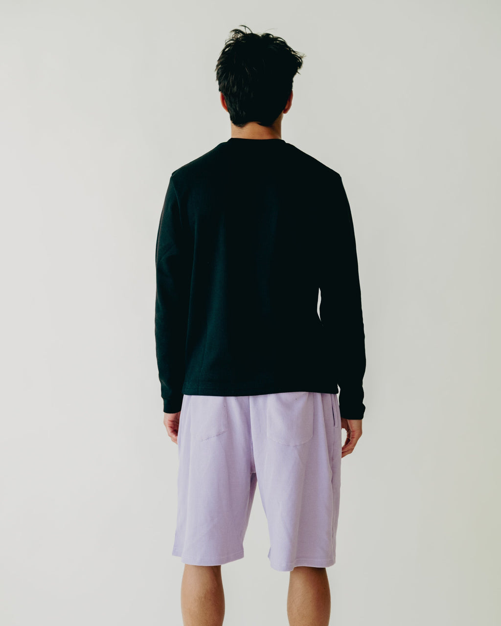 Black Waffle Knit Longsleeve