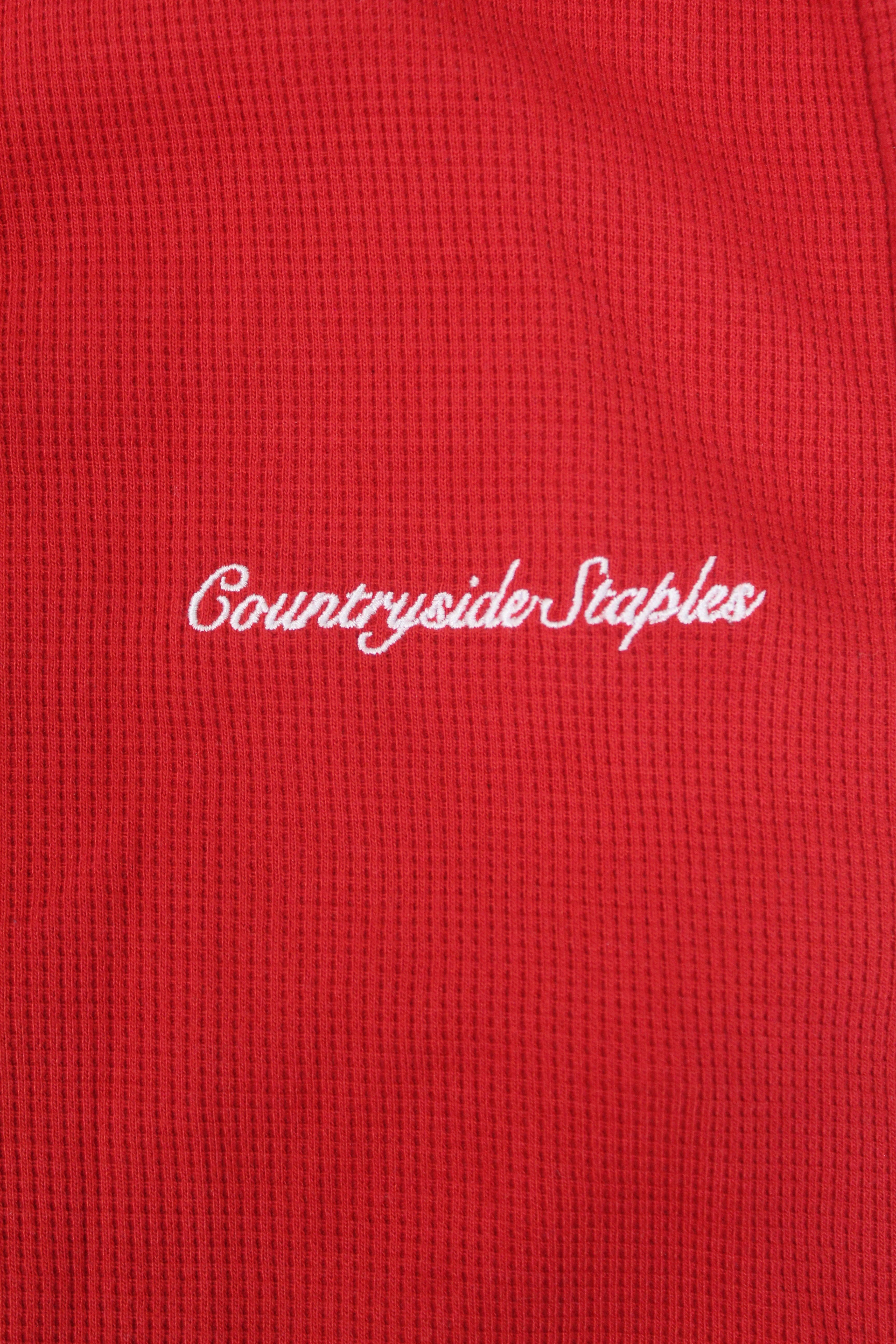 Cherry Red Waffle Knit Lounge Sweats