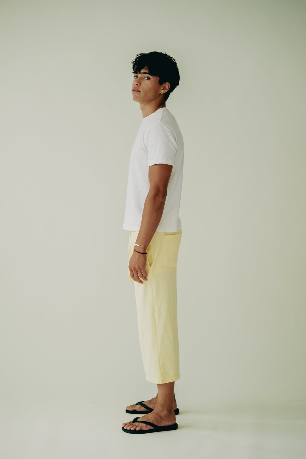 Butter Yellow Waffle Knit 3/4 Sworts
