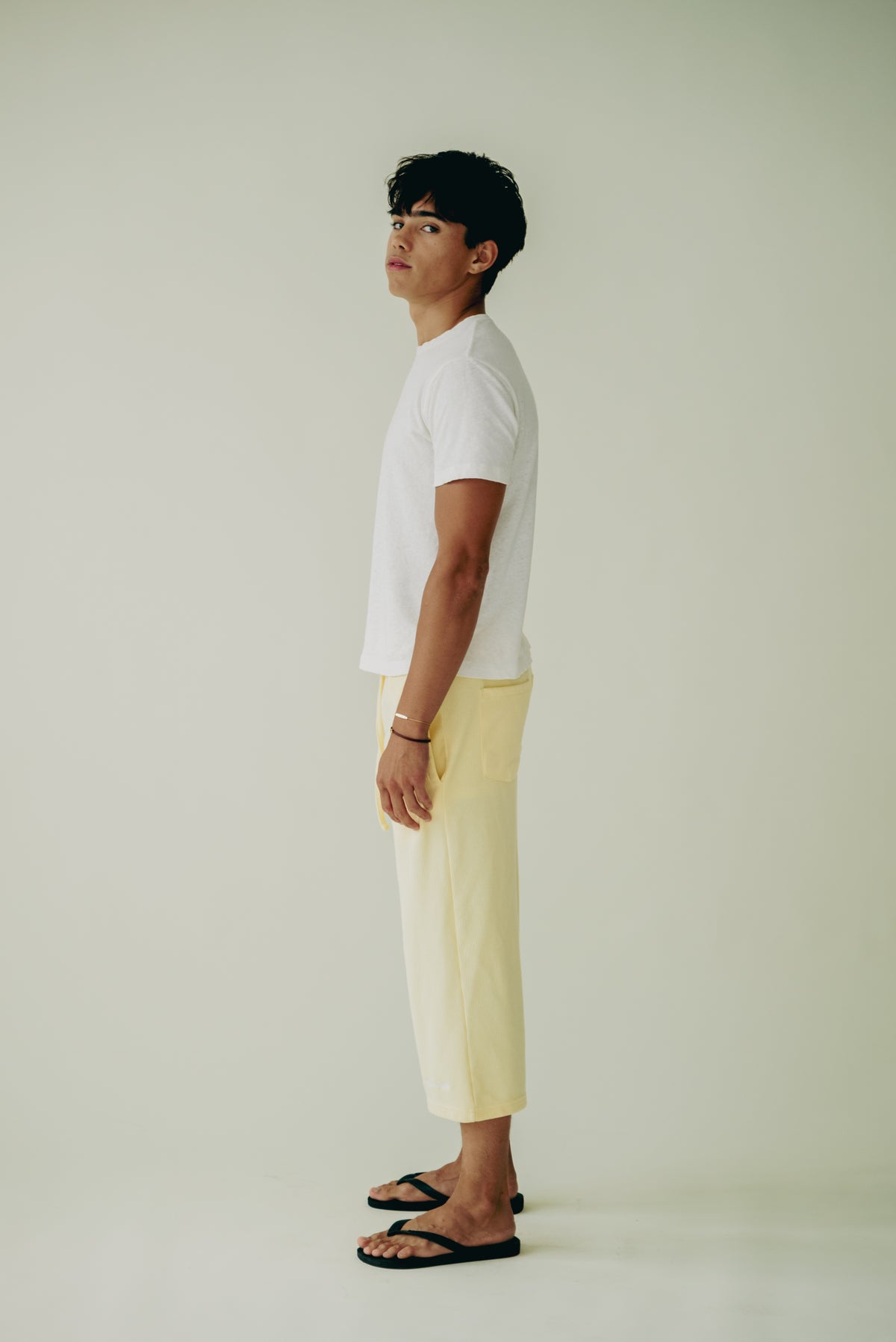 Butter Yellow Waffle Knit 3/4 Sworts