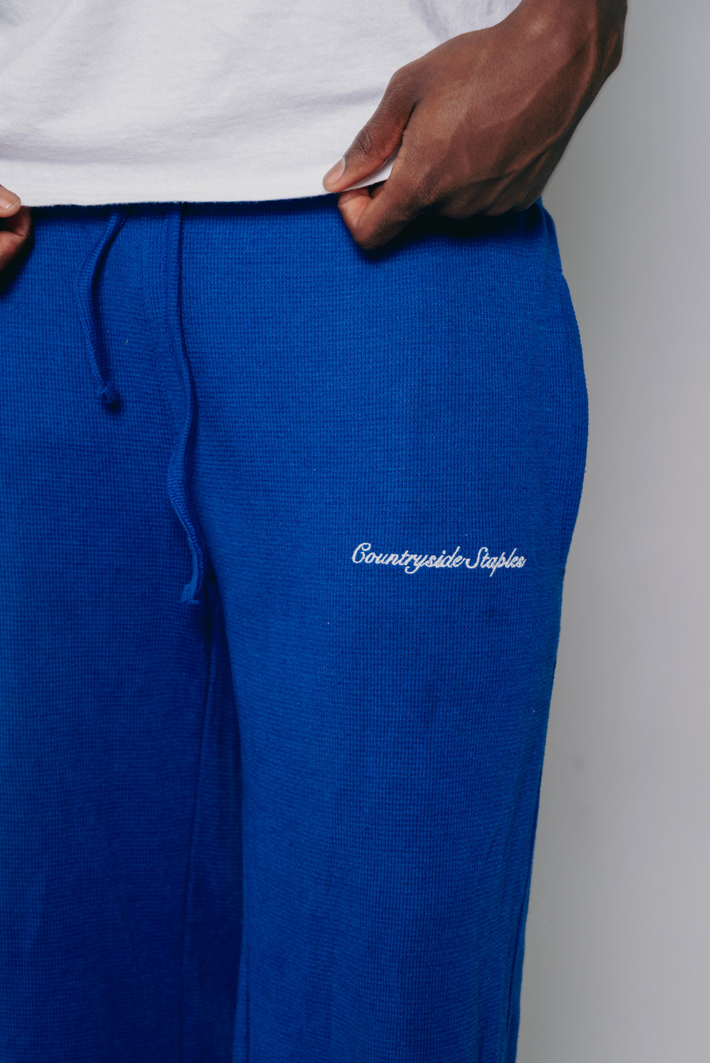 Royal Blue Waffle Knit Lounge Sweats
