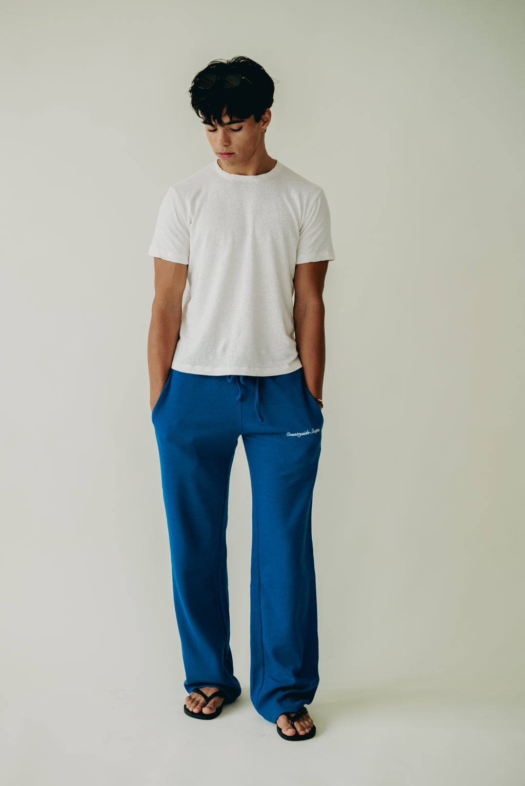 Royal Blue Waffle Knit Lounge Sweats