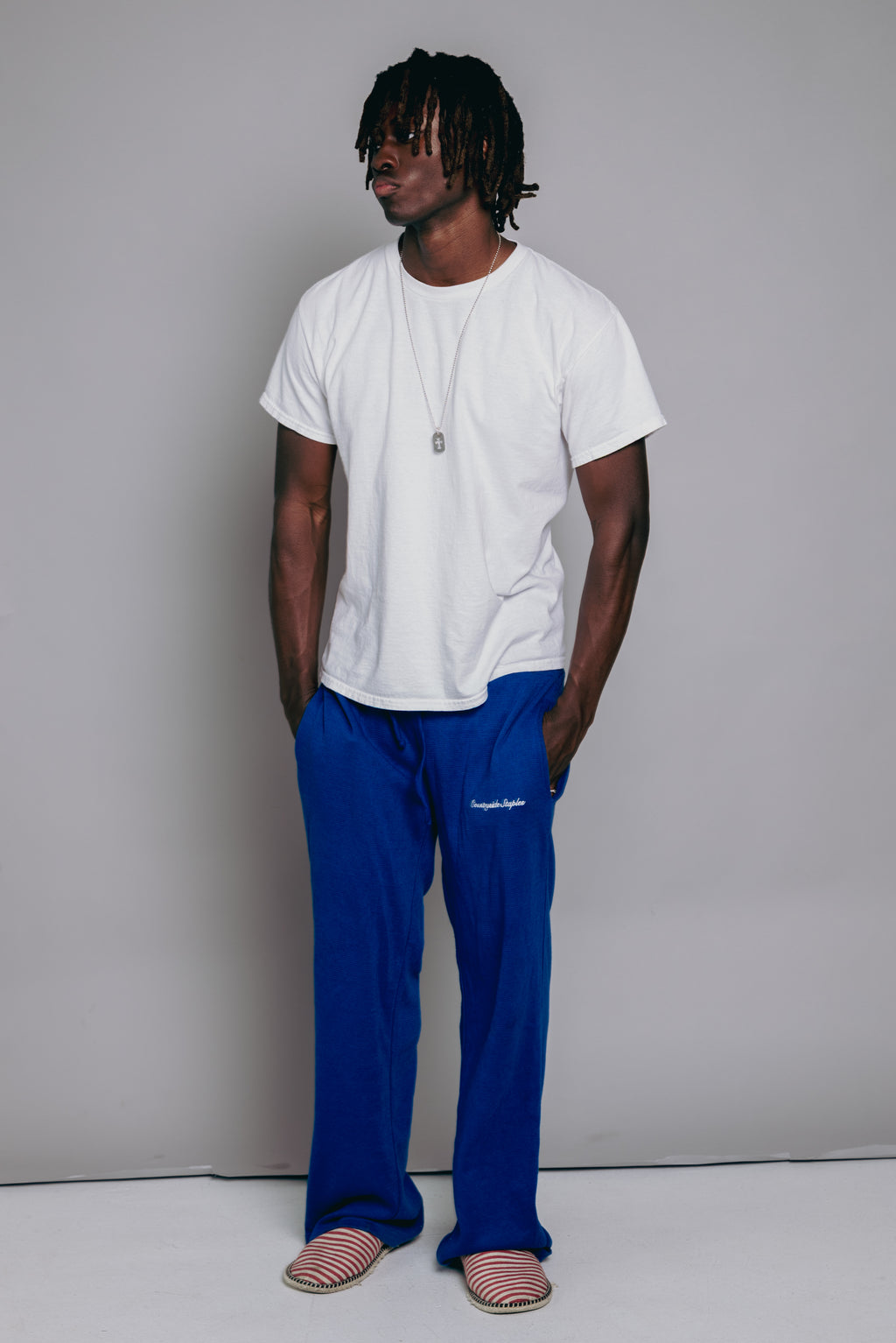 Royal Blue Waffle Knit Lounge Sweats
