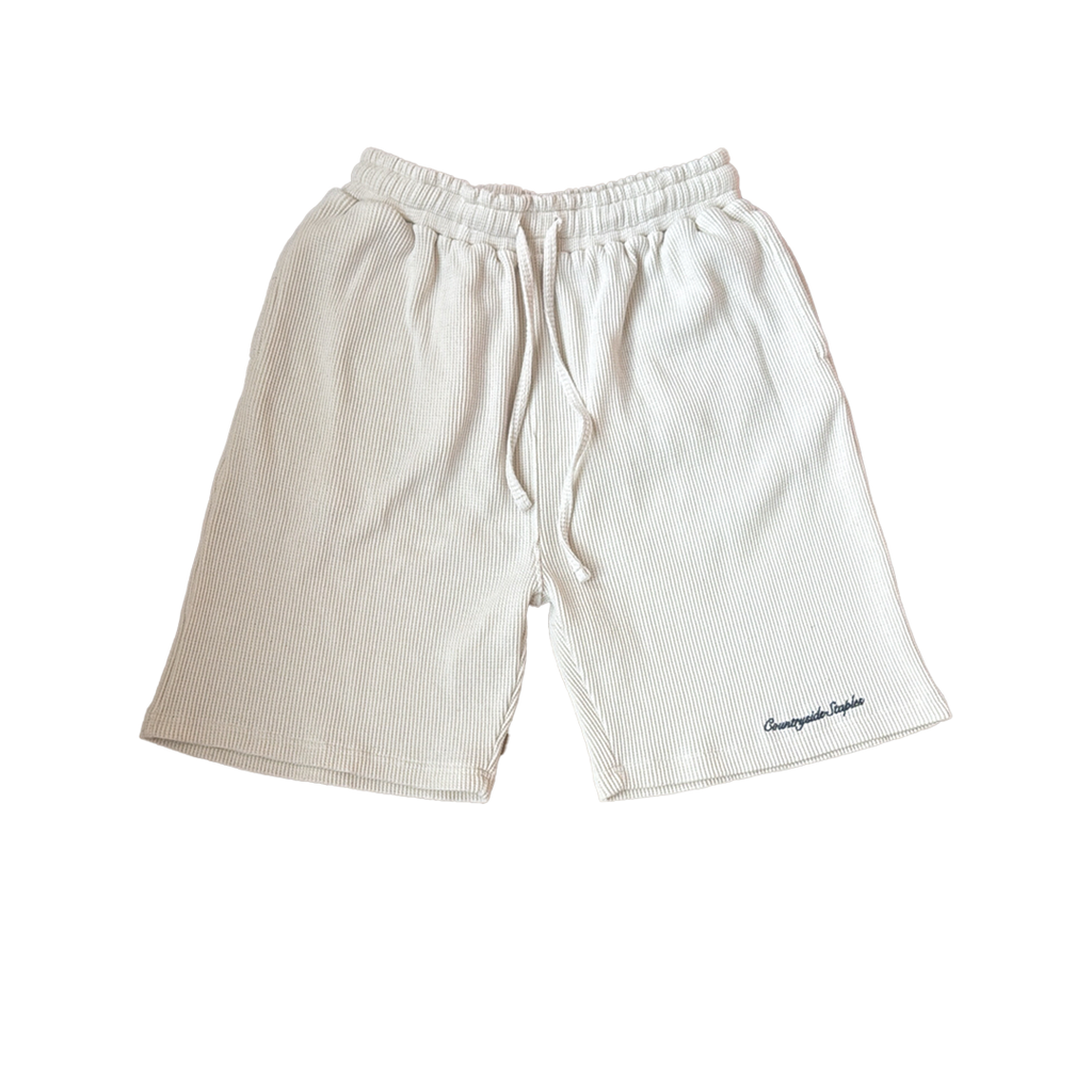 Countryside Staples Waffle Knit Cream Shorts