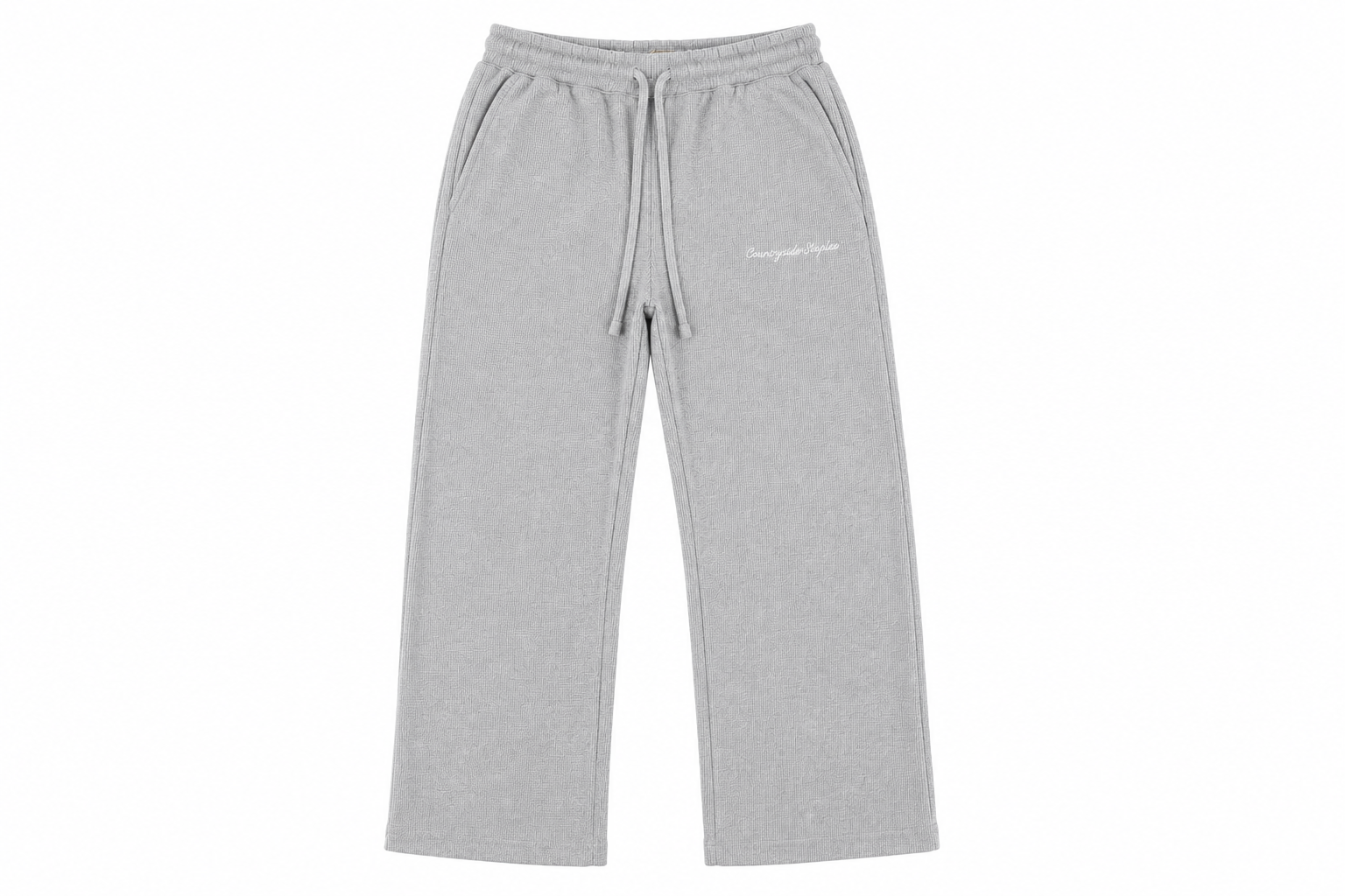 Gray Waffle Knit Lounge Sweats