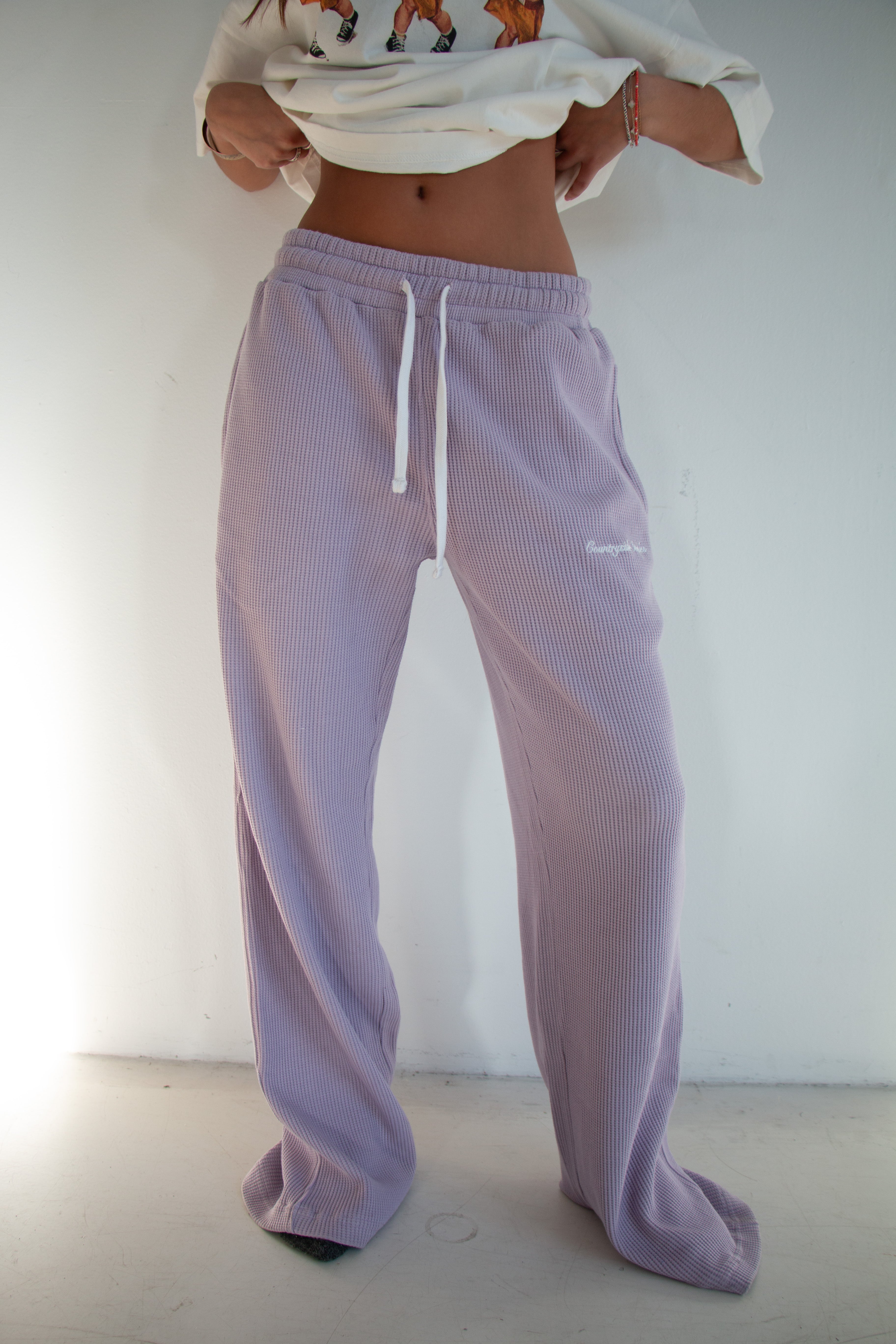 Countryside Staples Waffle Knit Lavender Lounge Sweats