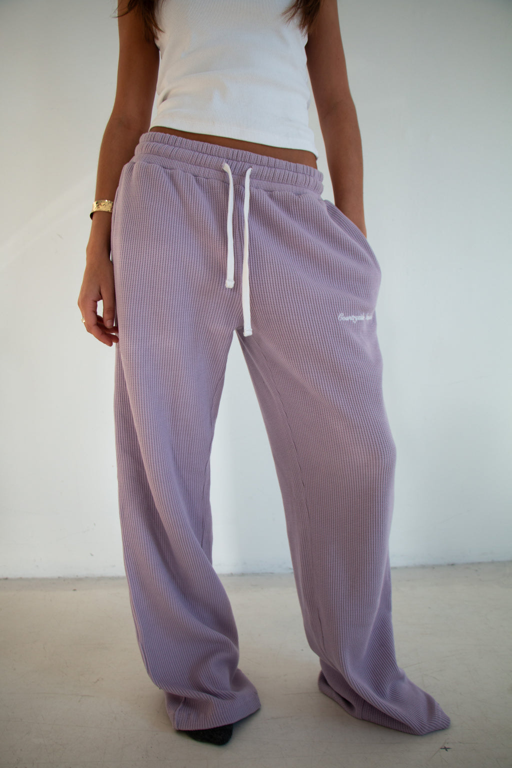 Waffle Knit Lavender Lounge Sweats