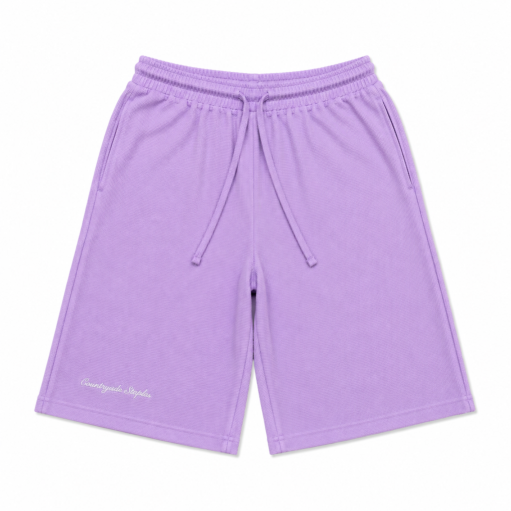 Lavender Waffle Knit Shorts