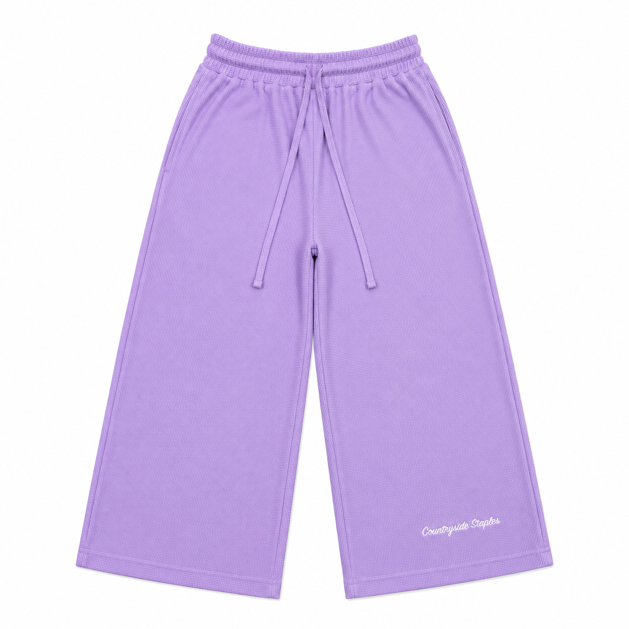 Lavender Waffle Knit 3/4 Sworts