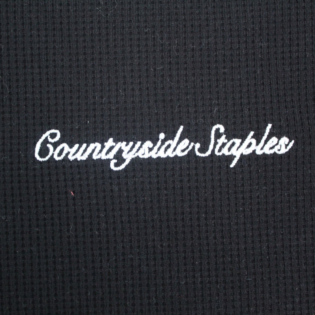 Black Waffle Knit Lounge Sweats