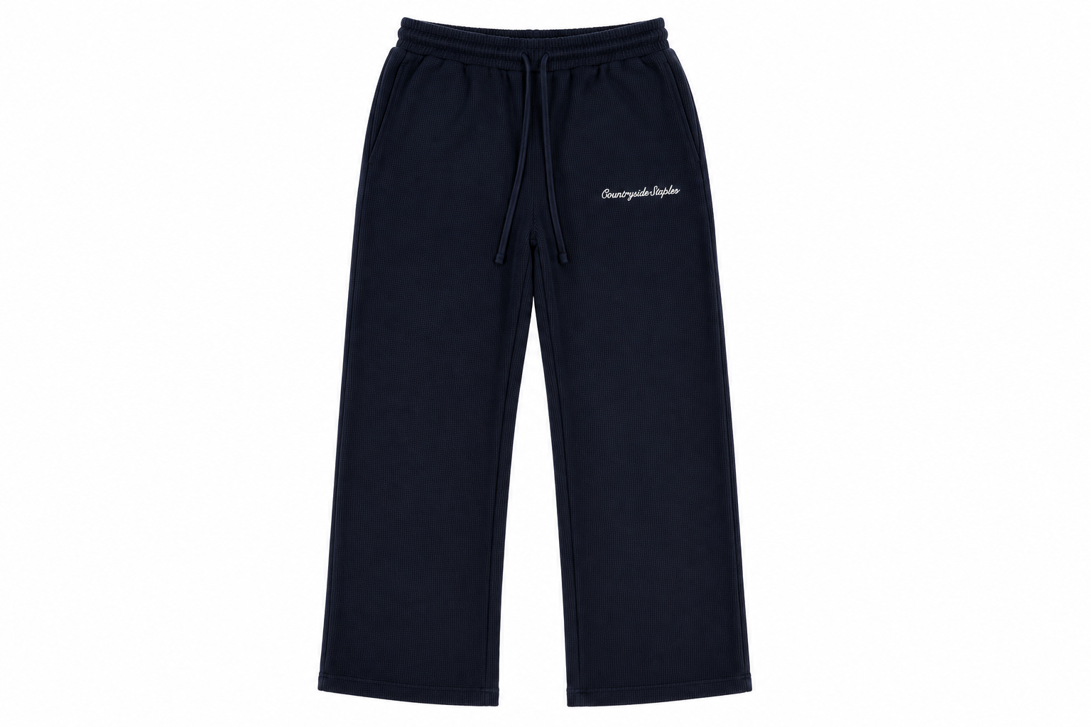 Navy Waffle Knit Lounge Sweats