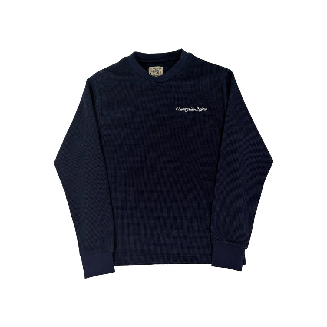Navy Waffle Knit Longsleeve