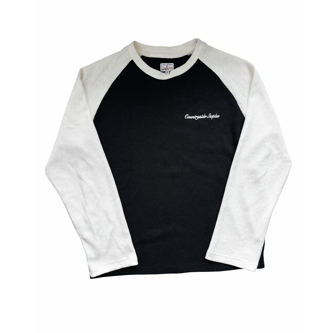 Countryside Staples Waffle Knit Oreo Raglan
