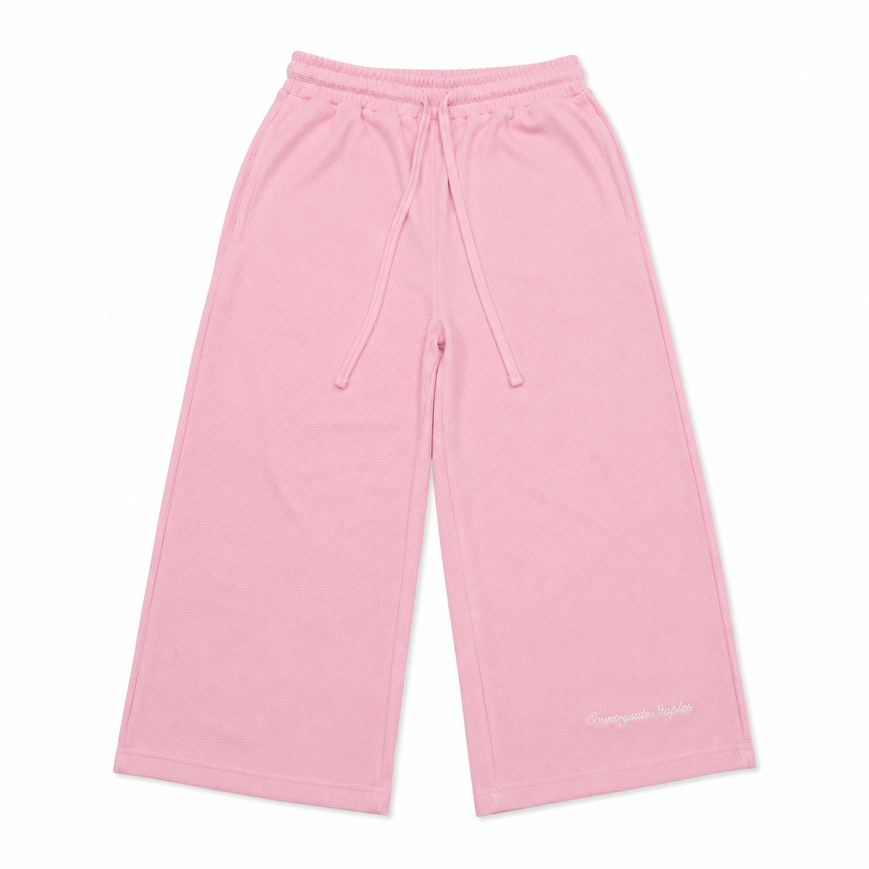 Pastel Pink Waffle Knit 3/4 Sworts