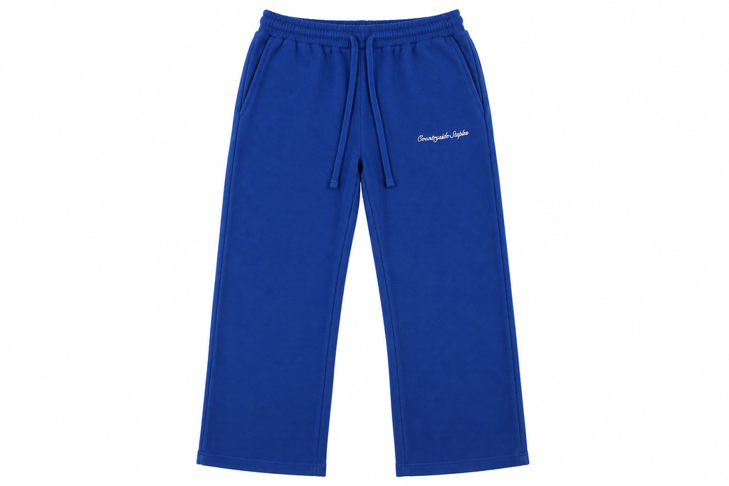 Royal Blue Waffle Knit Lounge Sweats
