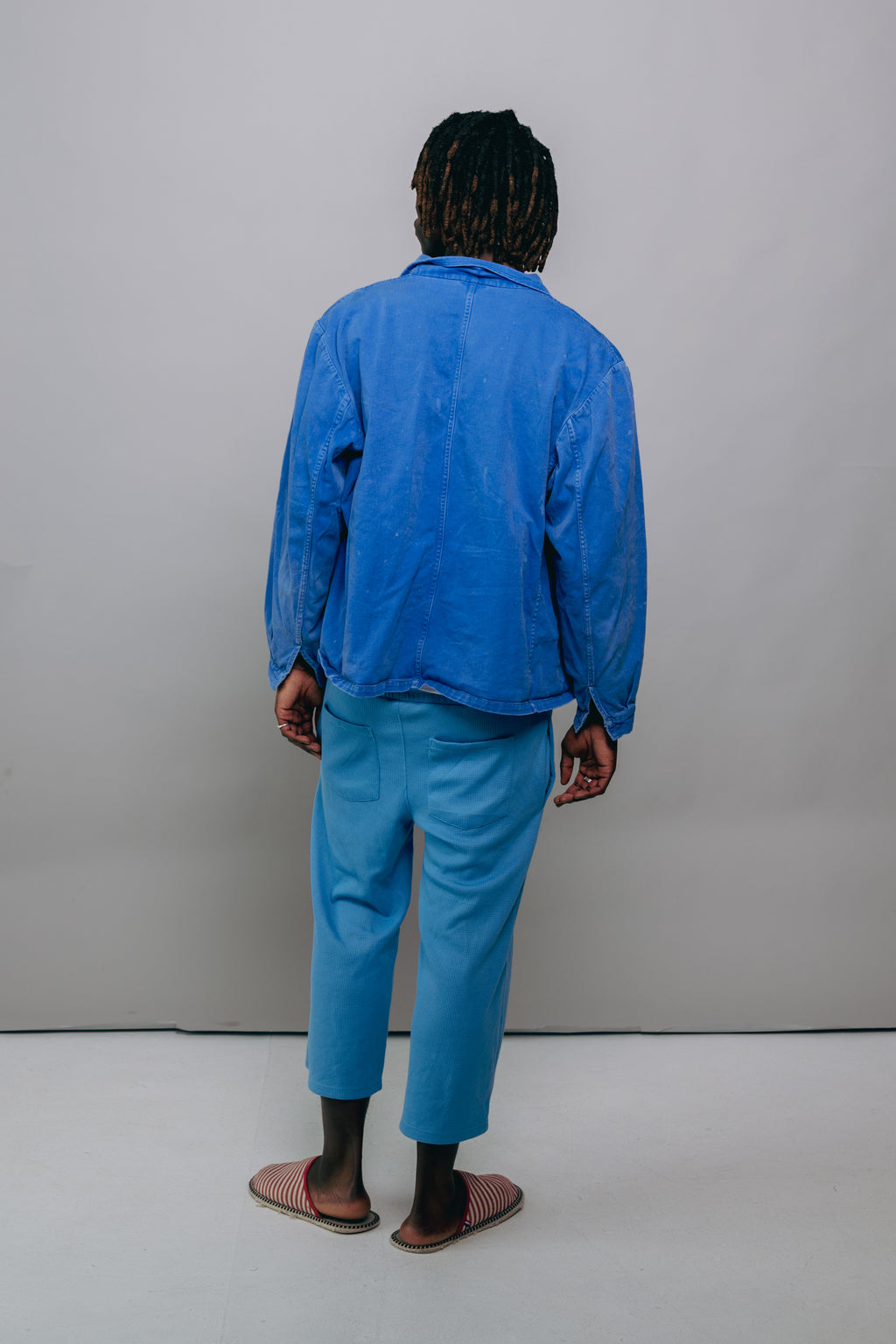 Sky Blue Waffle Knit 3/4 Sworts