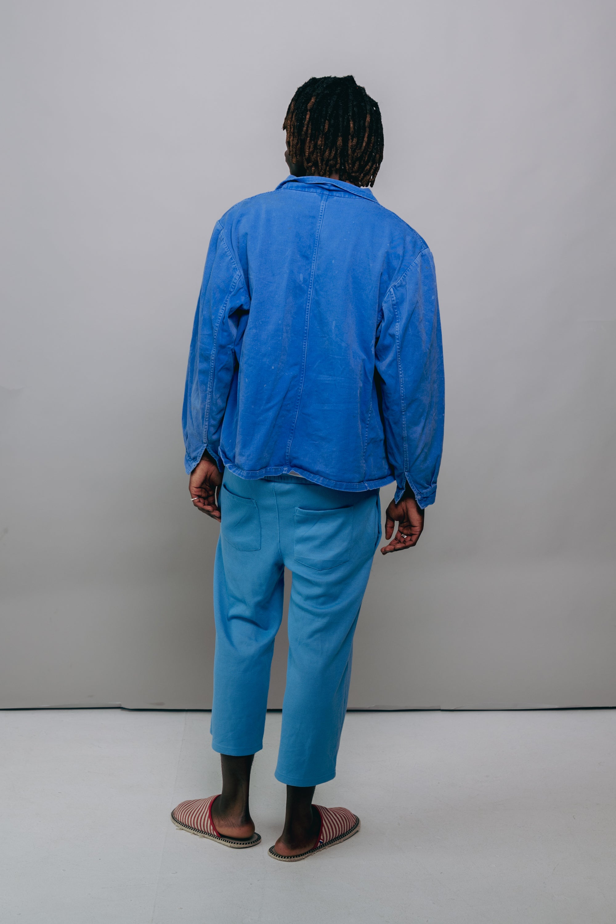 Sky Blue Waffle Knit 3/4 Sworts