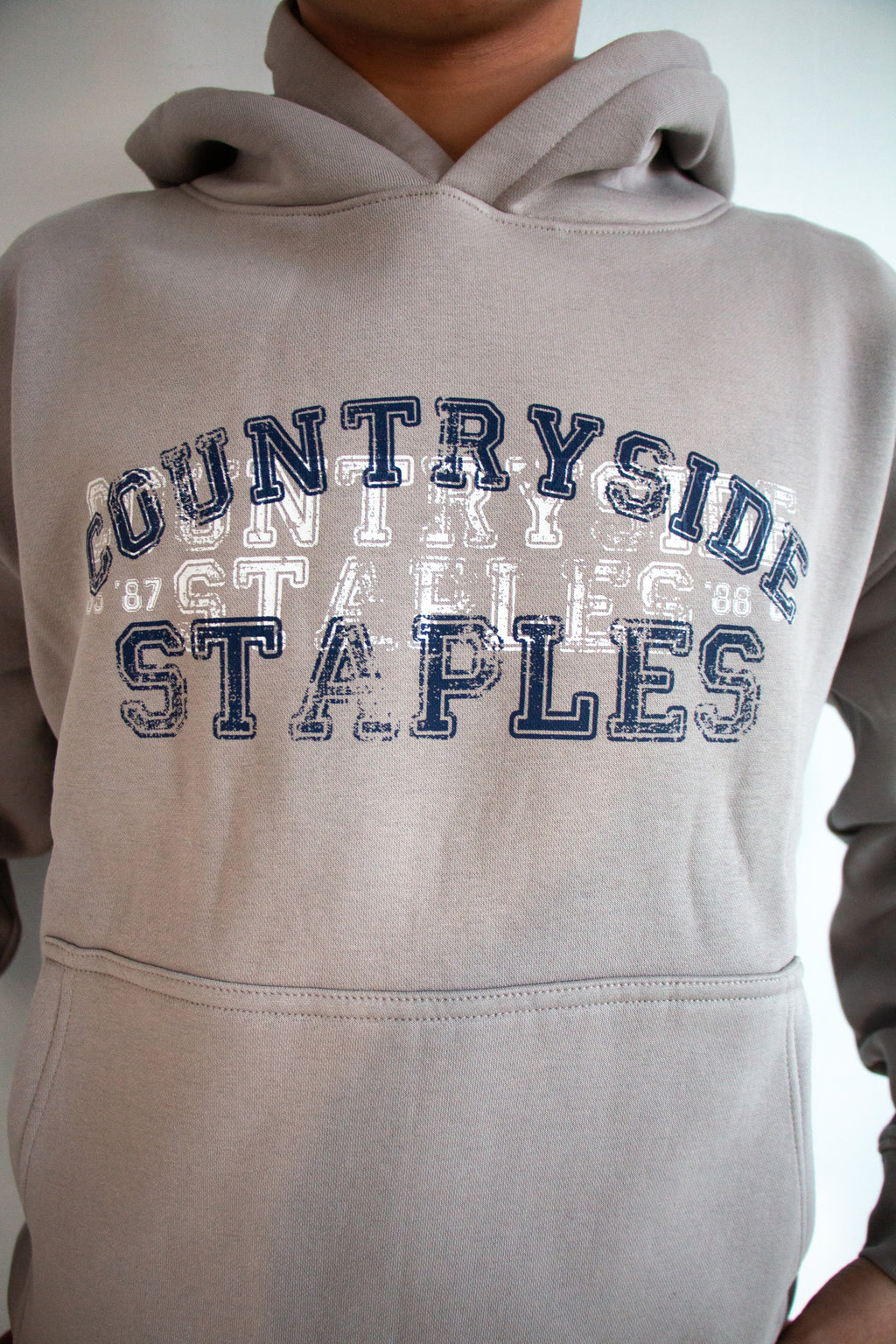 Vintage Collegiate Print Hoodie